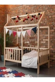 KÖŞK MOBİLYA Çatılı Montessori Yatak 80x140 Yatak Uyumlu - 1