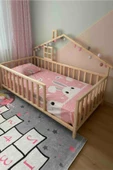 KÖŞK MOBİLYA Masal Model Montessori Bebek Ve Çocuk Karyolası Doğal Ahşap Yatak 100x200 Yatak Uyumlu - 2