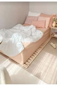 KÖŞK MOBİLYA Yer Yatağı Ahşap Yerden Model Organik Unisex Modern Yatak 70x110 Yatak Uyumlu - 3