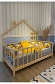 KÖŞK MOBİLYA Montessori Yatak 70x130 Yatak Uyumlu Masal Model Ahşap Yatak Bebek Karyola Organik Karyola - 2