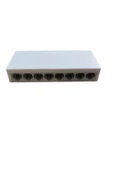 8 Lİ PORT İNTERNET ÇOKLAYICI KABLOLU MODEM PC TV POS CİHAZI ÇOKLAYICI 1 GİRİŞ 7 ÇIKIŞ ADAPTÖRLÜ CAT6 - 2