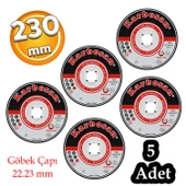 Karbosan Metal Kesici Taş 5 Adet Disk Taşlama Spiral Demir Kesme Diski 230x3.0x22.23 mm - 1