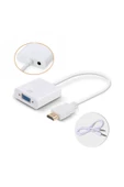 Hdmi To Vga Ses Çıkışlı Kablo Çevirici Dönüştürücü Adaptör - 1
