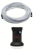 20 Metre Uydu Kablosu Tekli Çıkış Çanak Uydu Lnb F Konnektör 1 Li 4k Full Hd 3d Single Lnb Lnb - 1