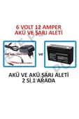 6 Volt 12 Amper Akü Ve Şarj Adaptörü - 1