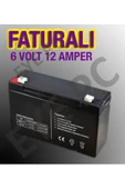 6 Voltluk Tüm Pilsan Akülü Araçalara Uyumlu 6Volt 12Amper Akü - 1