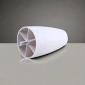 Oval Plastik Ayak 12 cm Beyaz Mobilya Yükseltici Sehpa Kanepe Koltuk Ayağı Baza Ayakları Aparatlı - 8