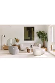 Eriza Gallery, Yeni Nesil Modern Orta Sehpa, Mermer desen ve natural ahşap ayak - 2
