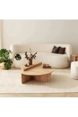 Eriza Cool, Yeni Nesil Modern 2 Parça Orta Sehpa, Natural - 1