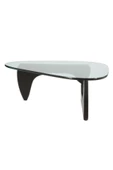 Eriza Vitra, Yeni Nesil Modern Elips Geometrik Orta Cam Sehpa, Siyah - 5