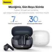 Baseus BT5.3V 2 Modlu AI Gürültü Engellemeli Mikrofonlu Bluetooth Kulaklık, Ultra Uzun Şarjlı Kulaklık - 8