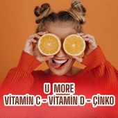 U MORE - C Vitamini 1000mg & Çinko D Vitamini, 20 Efervesan Tablet, Portakal Aromalı - 5