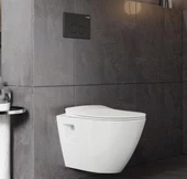 Creavit Kanalsız Asma Klozet Ve  Thermoplast Yavaş Kapanır Kapak TP329 thumbnail 2