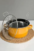 Nishev.com Evini Sev Milano Cat Kızartma Tenceresi Sarı 22 cm 4,5 lt - 1