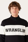 Wrangler Regular Fit Normal Kesim %100 Pamuk Içi Polarlı Dik Yaka Siyah Sweatshirt - 3