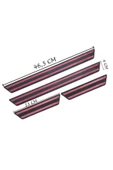 KromGaraj Seat Leon Mk1 Krom Kapı Eşik Koruması Racing 1999-2005 4 Parça - 4