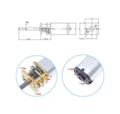 N20 6v Dc 300 Rpm M3x55 Mm Mikro Metal Redüktörlü Uzun Şaftlı Motor thumbnail 5
