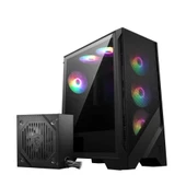 MSI MAG FORGE 120A B65 6x120mm Rainbow Fanlı 650W Bronze PSU Temperli Camlı ATX Bilgisayar Kasası - 1