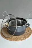 Nishev.com Evini Sev Milano Kızartma Tenceresi Antrasit Gri 22 cm 4,5 lt - 1