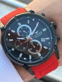 Ferro Silikon Kordon Takvimli Kadran 30 Mt Suya Dayanıklı Erkek Kol Saat EFM.31363-KZ thumbnail 2