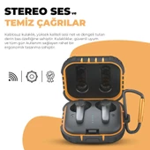 Moodix KI23K039 Bluetooth Kulakiçi Kulaklık Siyah-Sarı ANC Aktif Gürültü Engelleyicili ipx7 Suya Dayanıklı - 7