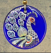 Tavus Kuşu Şekilli Yaldızlı Duvar Süsü Cam Hediyelik Dekor - 5