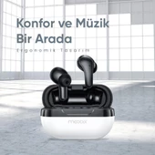 Moodix KI23K50 Bluetooth Kulakiçi Kulaklık Beyaz-Siyah ANC Aktif Gürültü Engelleyicili ipx4 Suya Dayanıklı - 2