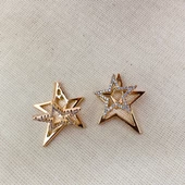 Zirkon Taşı Yıldız  Küpe - 3