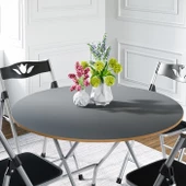 Eportatif Katlanır Masa ve 4 Adet Sandalye Seti Füme 1464 - 3