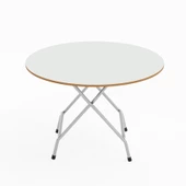 Eportatif Katlanır Masa ve 4 Adet Sandalye Seti Beyaz 1463 thumbnail 7