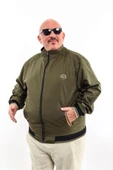 Büyük Beden Nakış Armalı Mevsimlik Erkek Mont & Ceket Yeşil Taba - 2