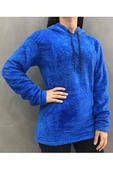 ixir Kadın Peluş Sweatshirt Açık Mavi - 1