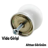 Eymen Polimer Düğme Kulp Tabla Antik Bakır Mobilya Mutfak Çekmece Dolap Kulpu Kulbu Kulpları 10 ADET thumbnail 5