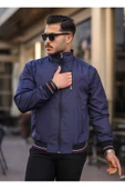 Mevsimlik Erkek Mont & Ceket Klasik Fermuarlı Lacivert - 2