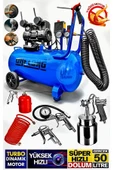 Süper Hızlı Dolum Yüksek Hızlı Motor YAĞSIZ  Bakır Sargı Turbo Motor 50LT  Hava Kompresörü 5LiTakım - 1