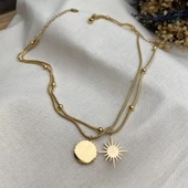 Güneş Ay Zincir Kolye - 1