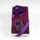 Namaz Örtüsü (Şal) + Tesbih Hediye Seti (Mor) - 1