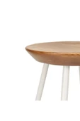 Tabure Sandalye Bar Taburesi 65 Cm Tabure Ahşap Demir Ayaklı Ahşap Topuzlu Modern Rahat Beyaz - 6