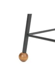 Tabure Sandalye 47 Cm Bar Taburesi Suni Döşeme Oturma Yeri Kare Demir Ayaklı Ahşap Topuz - 5