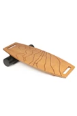 Denge Tahtası Balance Board Gym Board Rocket Board 73 x 31 CM Kahverengi - 3