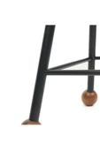 Tabure Sandalye 47 Cm Bar Taburesi Döşemeli Demir Ayaklı Ahşap Topuzlu Modern Rahat - 4