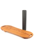Denge Tahtası Balance Board Çift Fonksiyonlu Gym Board Rocket Board 73 x 28 CM Kahverengi - 2