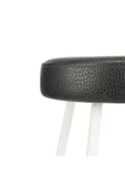 Tabure Sandalye 47 Cm Bar Taburesi Suni Döşeme Oturma Yeri Beyaz Kare Demir Ahşap Topuz - 3