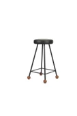 Tabure Sandalye Bar Taburesi Döşemeli Demir Ayaklı Ahşap Topuzlu Modern Rahat 65 Cm - 6