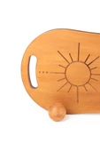 Denge Tahtası Balance Board Çift Fonksiyonlu Gym Board Rocket Board 73 x 28 CM Kahverengi - 4