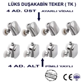 Duşakabin Tekerleği Cam Kabin Tekeri Rulman Metal Gövdeli 8 Li Çapı 24 Cm - 1