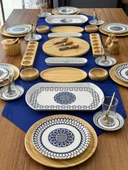 Kahvaltı Takımı 52 Parça 6 Kişilik Blue Yuvarlak - 1