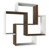 Dekorister Dragon Duvar Rafı Beyaz-Ceviz thumbnail 3