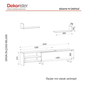 Dekorister Dizayn Tv Ünitesi Beyaz-Ceviz - 6