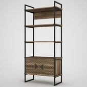 Dekorister Exclusive Scala Demir Kitaplık Ceviz - 5